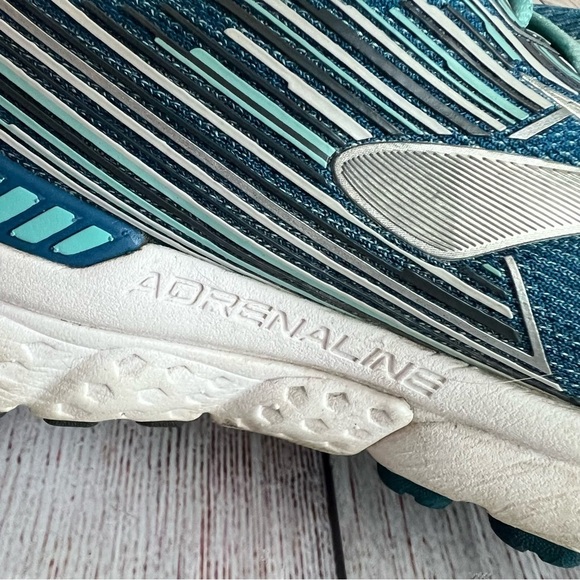BROOKS Adrenaline Running Teal Shoes 8 - Picture 2 of 9